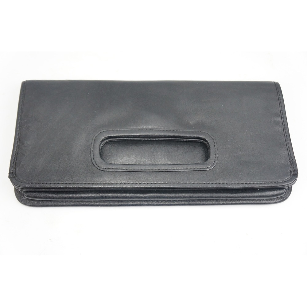 Coach Legacy Hamptons Foldover Clutch Black Leather Glovetanned ES VGC